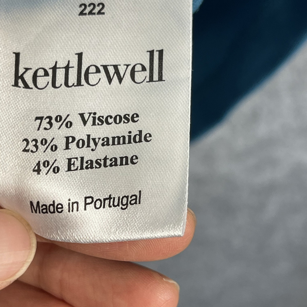 Kettlewell Dress Womens Large Teal Long Sleeve Midi Stretch Classic Career - Picture 7 of 14